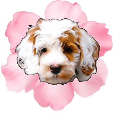 Puppy in a flower